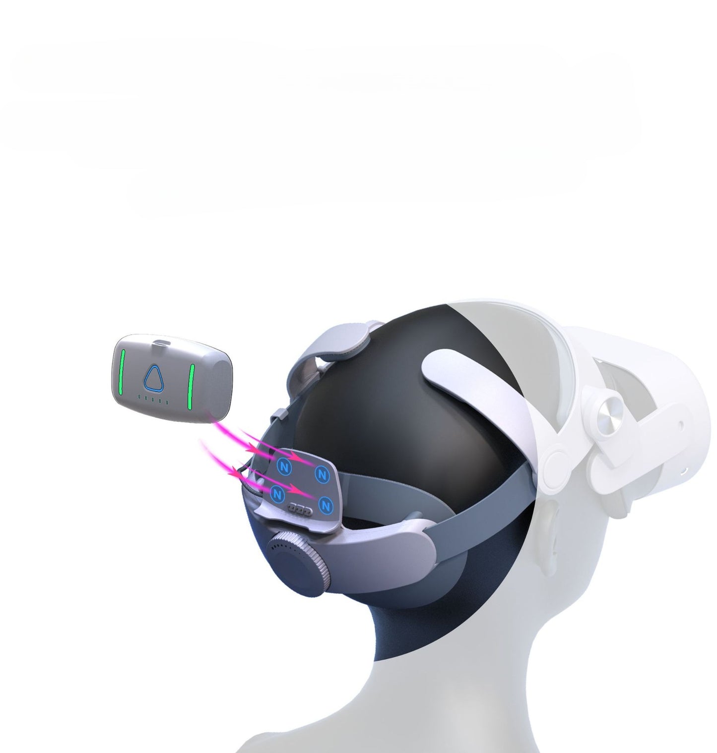 Meta Quest 3/3S Elite Strap with Dual 5000mAh Battery Packs - T302POWER Portable Power Bank Headband, Extended Playtime, Fast Charging, Comfortable Support (3 Colour Options)