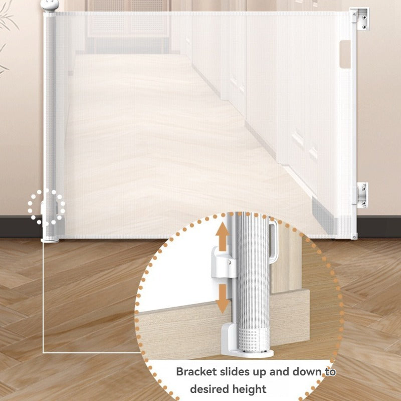 Baby360 GUARD Safety Gate – Retractable Mesh Barrier for Babies & Pets, 180cm Wide Coverage