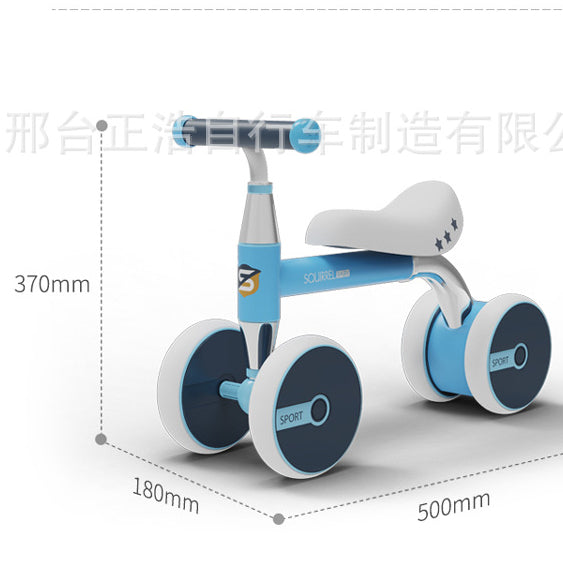 Baby Kids' 4-Wheel Scooter Balance Bike for Ages 1-2 - The Ultimate Toddler Walker