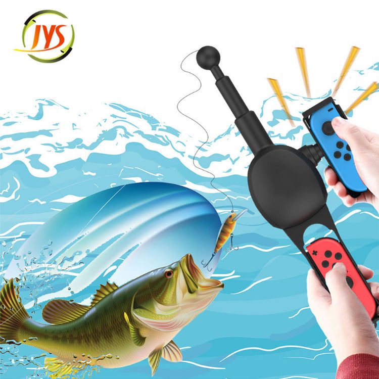 Nintendo Switch/OLED Fishing Rod Controller - Realistic Fishing Simulator with Reel Sound | Motion Control for Fishing Star & Other Games | 6.3×2.2×13.4in | Lightweight 7.4oz ABS Design