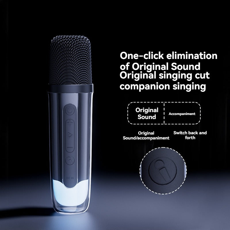 Wireless Bluetooth Speaker with Subwoofer, LED Lights, Mic & Karaoke – Long Battery Life, High-Quality Sound