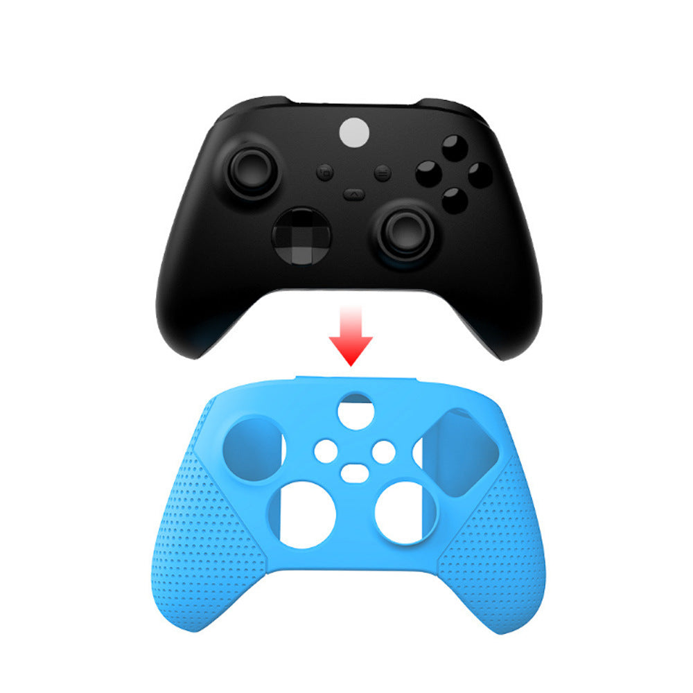 Xbox Series X/S Controller Silicone Grip Cover - Anti-Slip Textured Skin with Thumbstick Caps - Premium Protective Case for XSX/XSS Controllers (Red/Blue/Black) - Enhanced Comfort for All Gamer Levels
