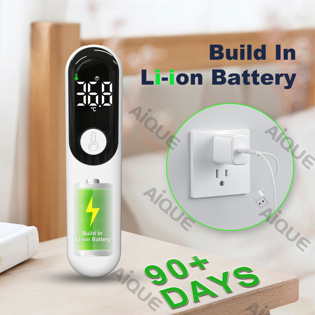 Non-Contact Infrared Thermometer – Forehead & Ear Baby Thermometer, Fast Digital Temperature Reader