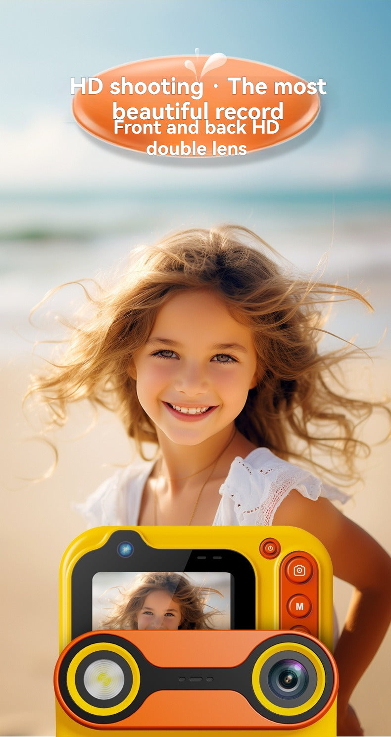 "D60 Waterproof Kids Camera – 3m Underwater Digital Camera for Children, Shockproof & Portable Mini Action Camera for Swimming, Snorkeling, Beach, Pool – Includes 32GB Memory Card, Fun Filters, Games (3.74 x 1.34 x 2.58 inches)"