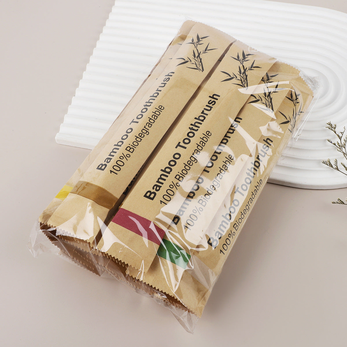 50/100 Soft Nylon Bamboo Toothbrushes - Full Size Heads, For Business Travelling, For Men, Women & Adults
