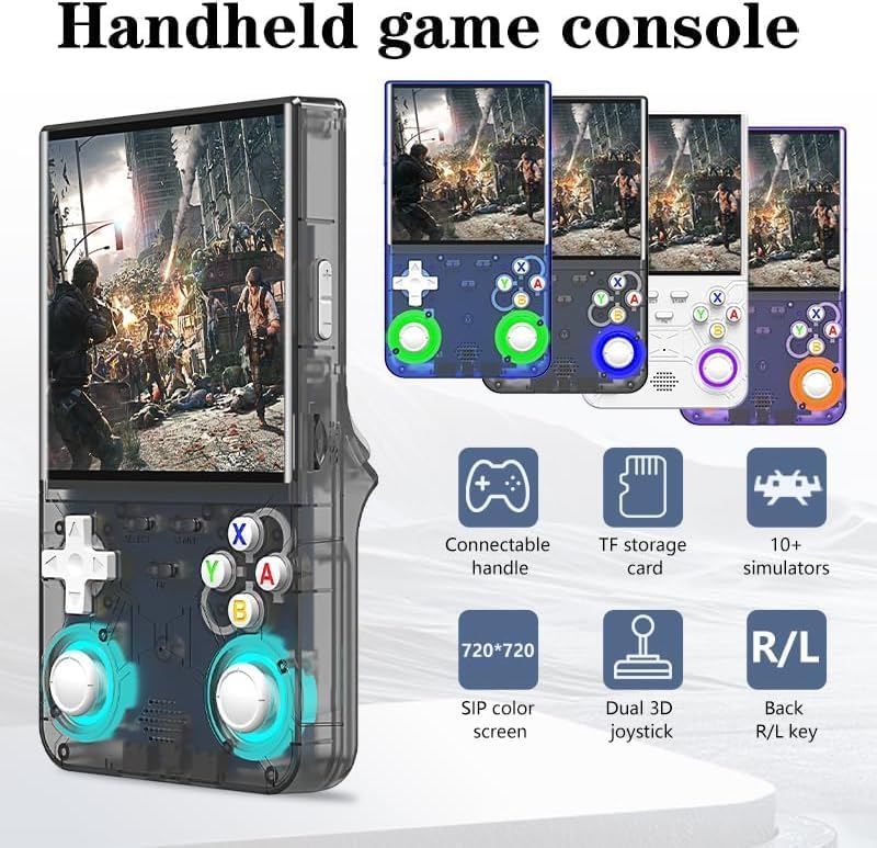 R36 Ultra Retro handheld model 2026 Model with 128GB, 4-Inch IPS Screen, Over 30K Retro Games Mini Video Games Handheld Console, Supports 23 Emulators, Linux-Based Retro handheld model (Black)