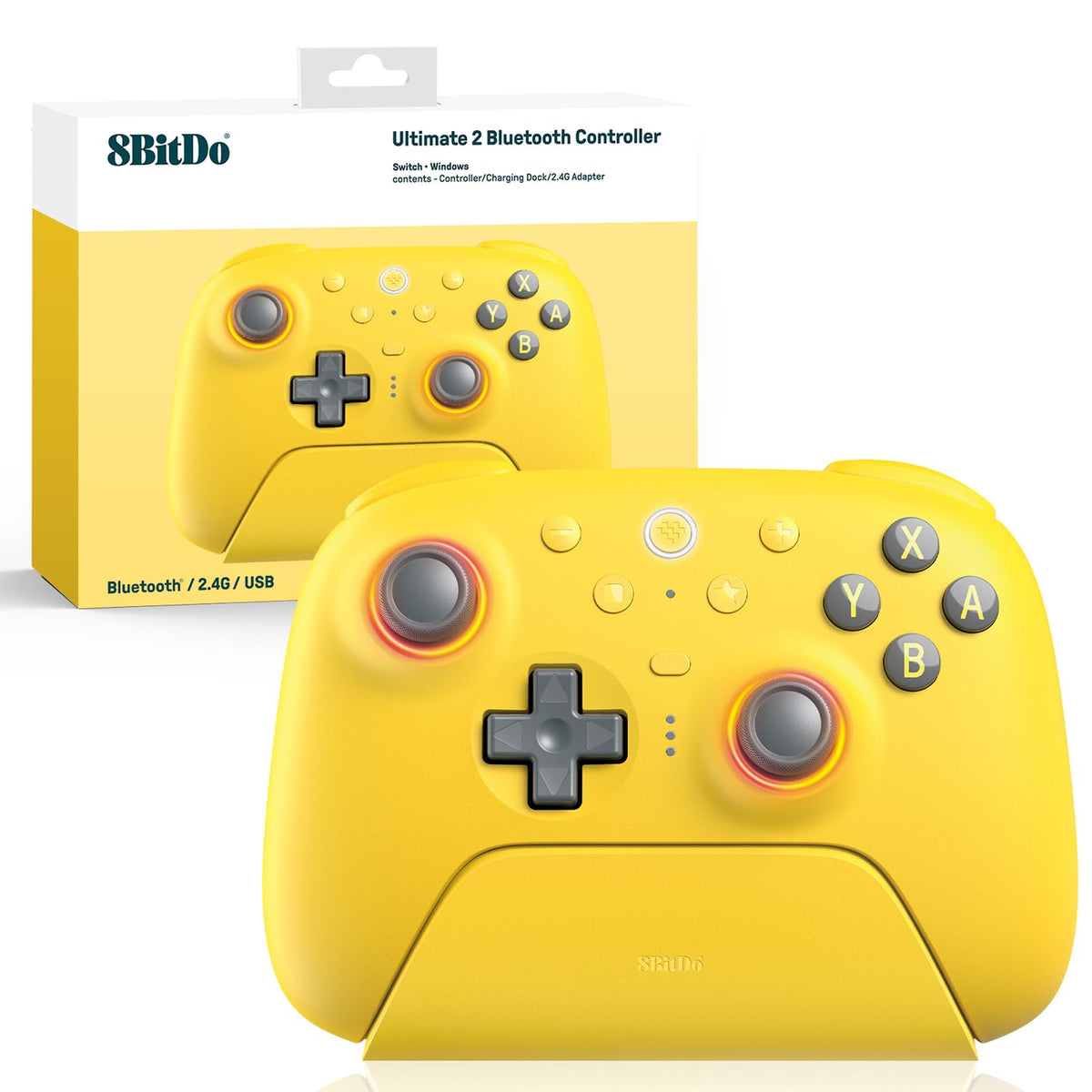 Bluetooth Wireless Gaming Controller with TMR Magnetic Joysticks, Precision Gamepad with Responsive Buttons and Ergonomic Design for Console, PC and Android Gaming, White