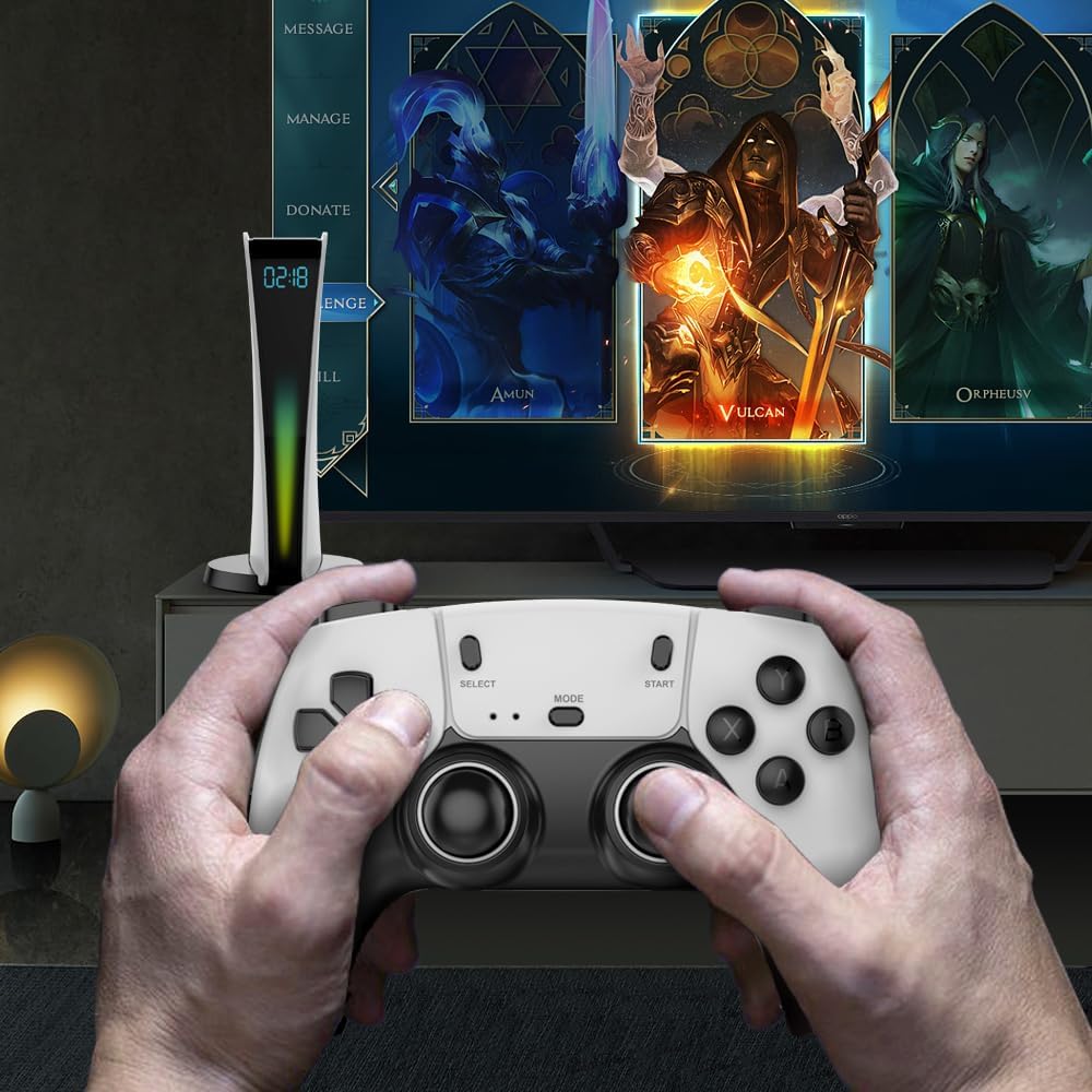 Retro handheld model – 2025 Upgraded Mini Plug and Play Video Game System with 10K+ Classic Games, 12 Emulators, 2 Wireless 2.4G Controller, 4K HD Output