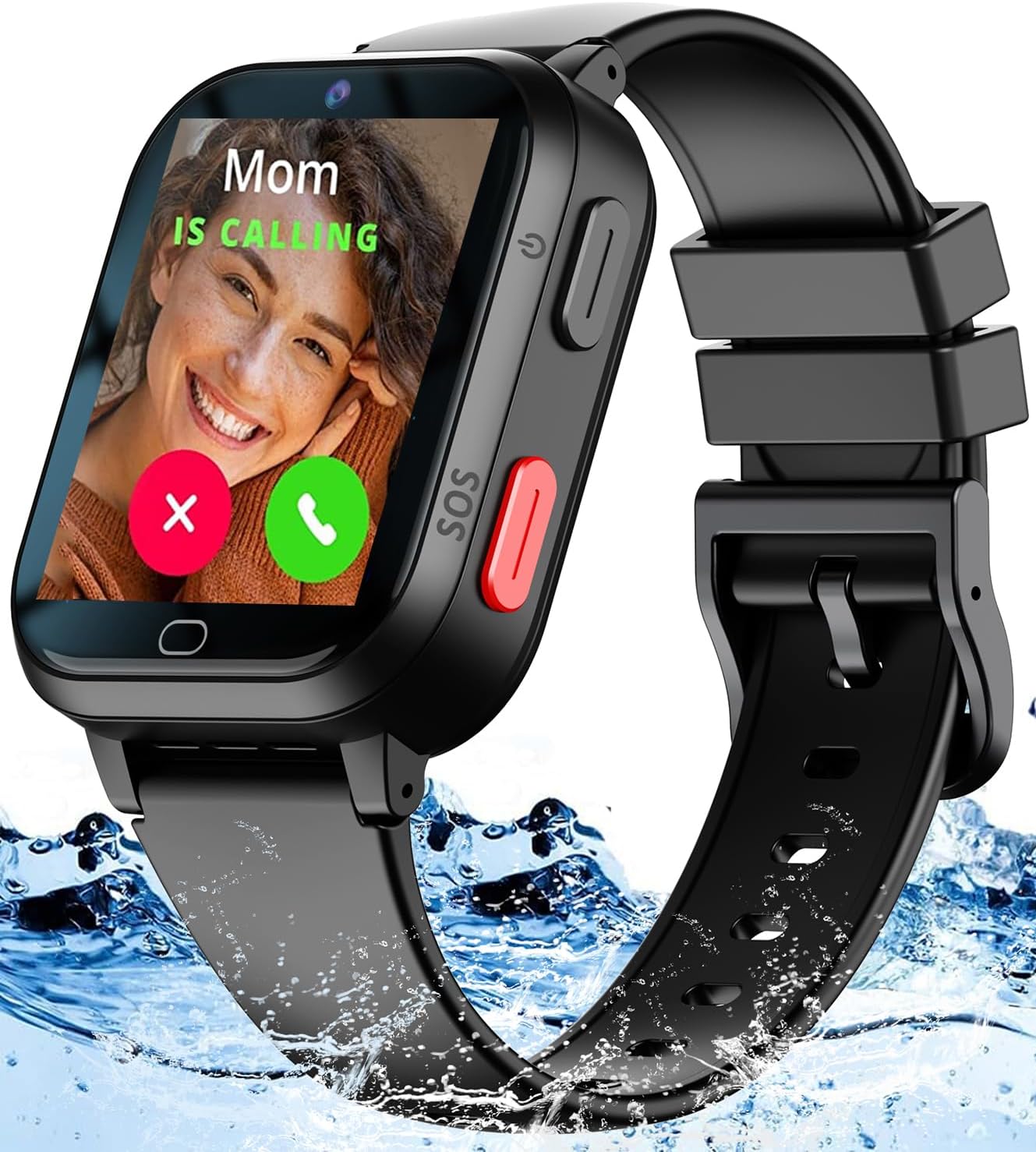 Kids 4G GPS Smart Watch Whatsapp Chat Phone Tracker Smartwatch Worldwide Real-time Tracking Video Call Voice Message Camera SOS Alarm Geo-Fence Pedometer Anti-Lost for 3-15 Boys Girls Gift Pink