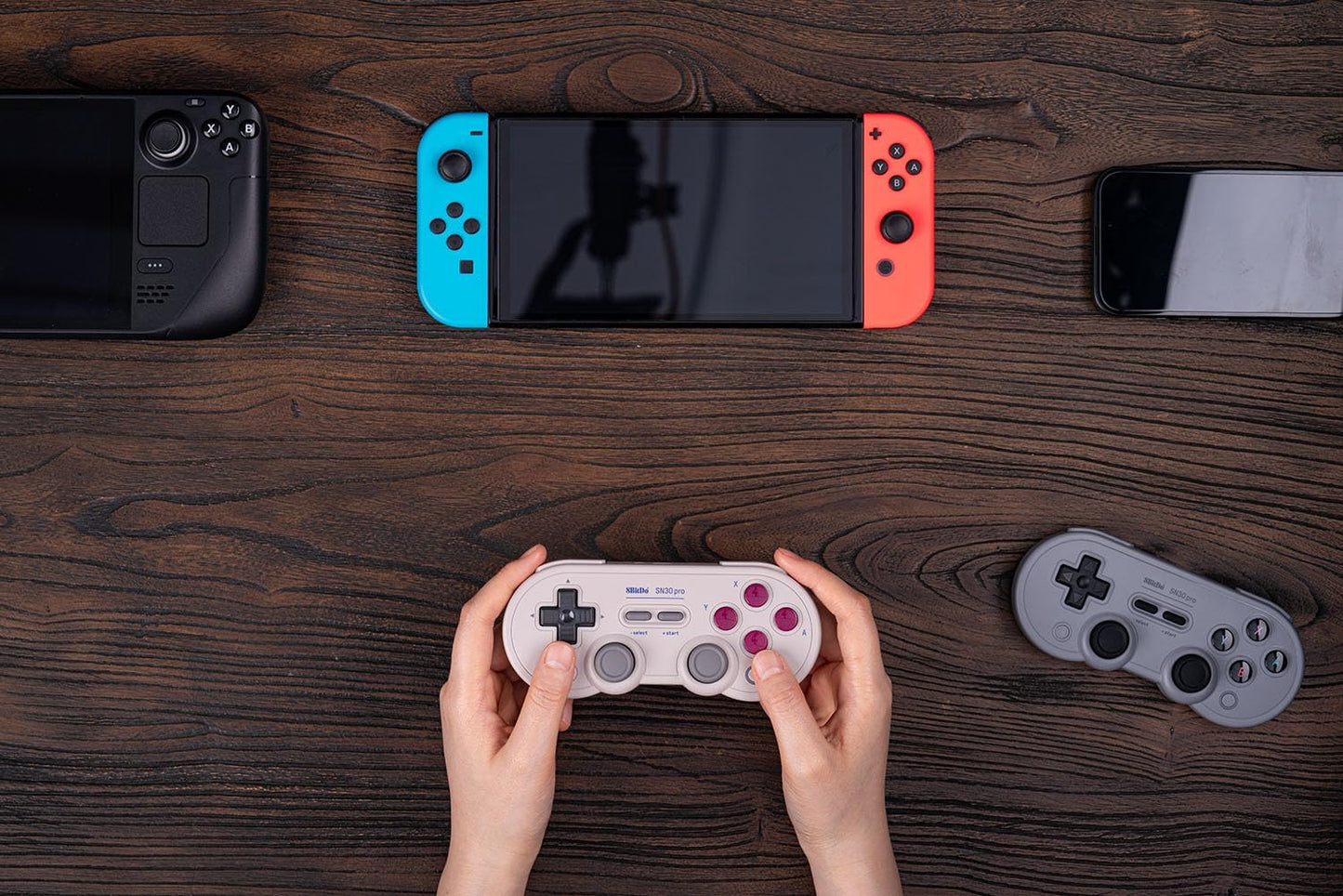 8BitDo SN30 Pro Bluetooth Controller, Hall Effect Joystick Update, Compatible with Switch, PC, macOS, Android, Steam Deck & Raspberry Pi (G Classic)