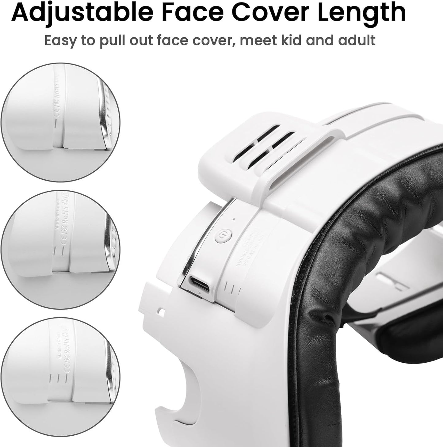 Face Cover with Soft Leather Pad for Oculus/Meta Quest 3, Facial Interface with Cooling Fan to Relieve Lens Fogging and Hot Air