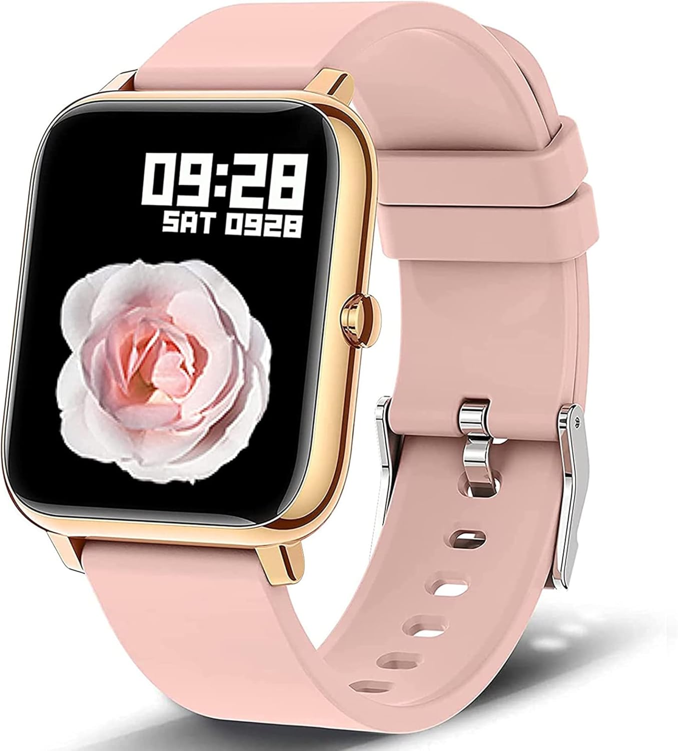 Smart Watch for Women Men, Popglory Smartwatch with Blood Pressure, Blood Oxygen, Sleep Monitor, Fitness Tracker with Heart Rate Tracking/Pedometer/Calories, Full Touch Fitness Watch for Android iOS