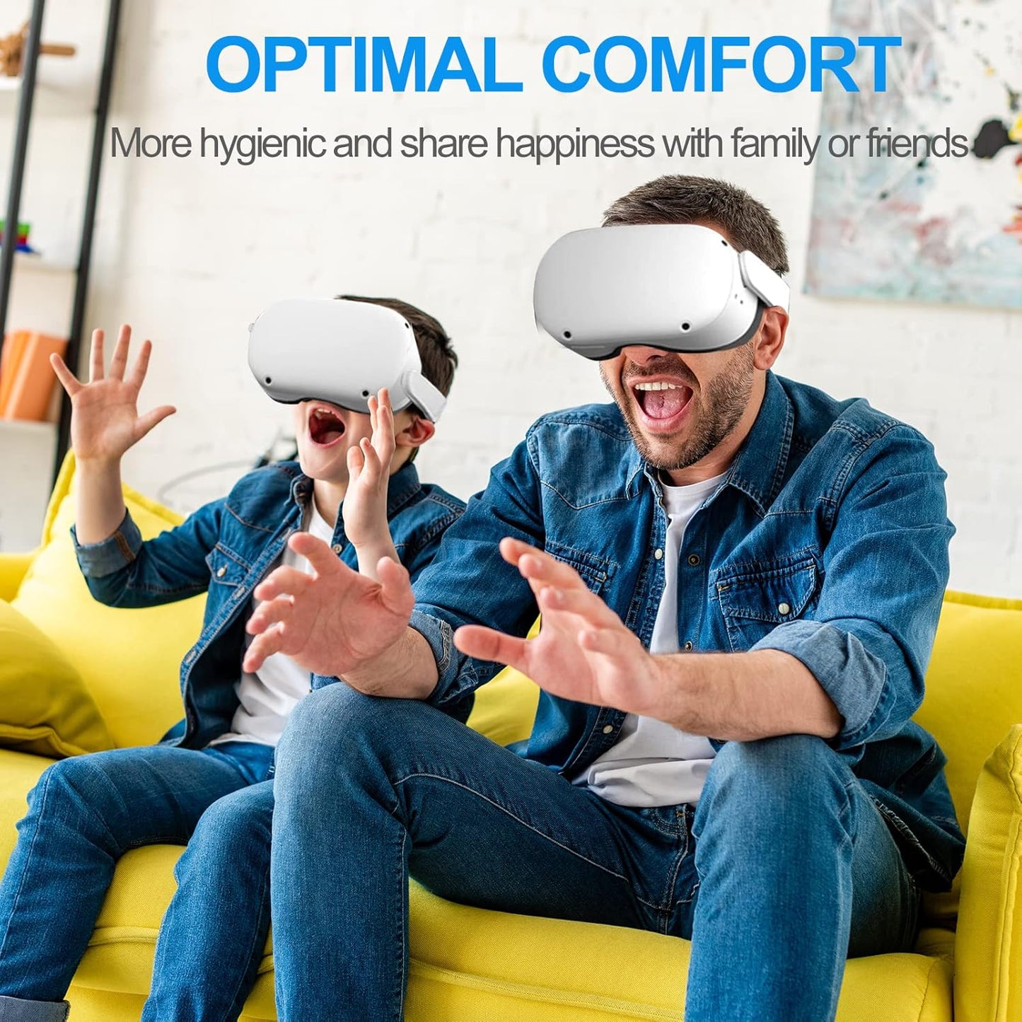Facial Interface & Face Cover Pad for Oculus Quest 2, Sweat-Proof PU Foam Cushion - VR Accessory for Meta Quest 2