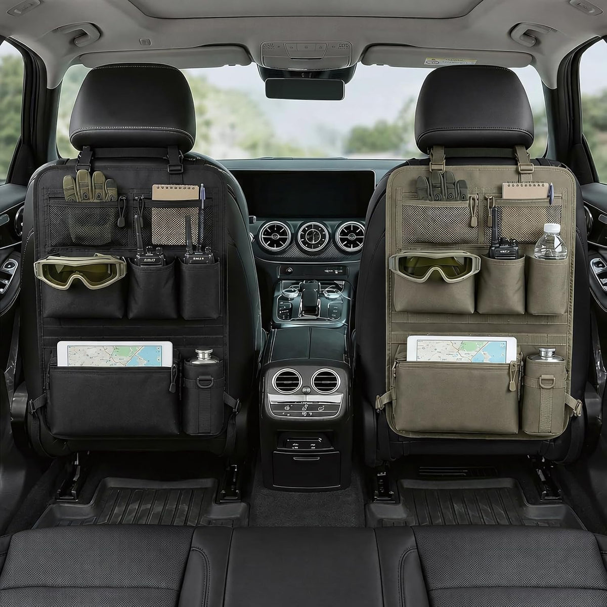 Tactical Car Back Seat Organiser, Back of Car Seat Storage Organizer for SUV/Truck/Sedan (Style V)