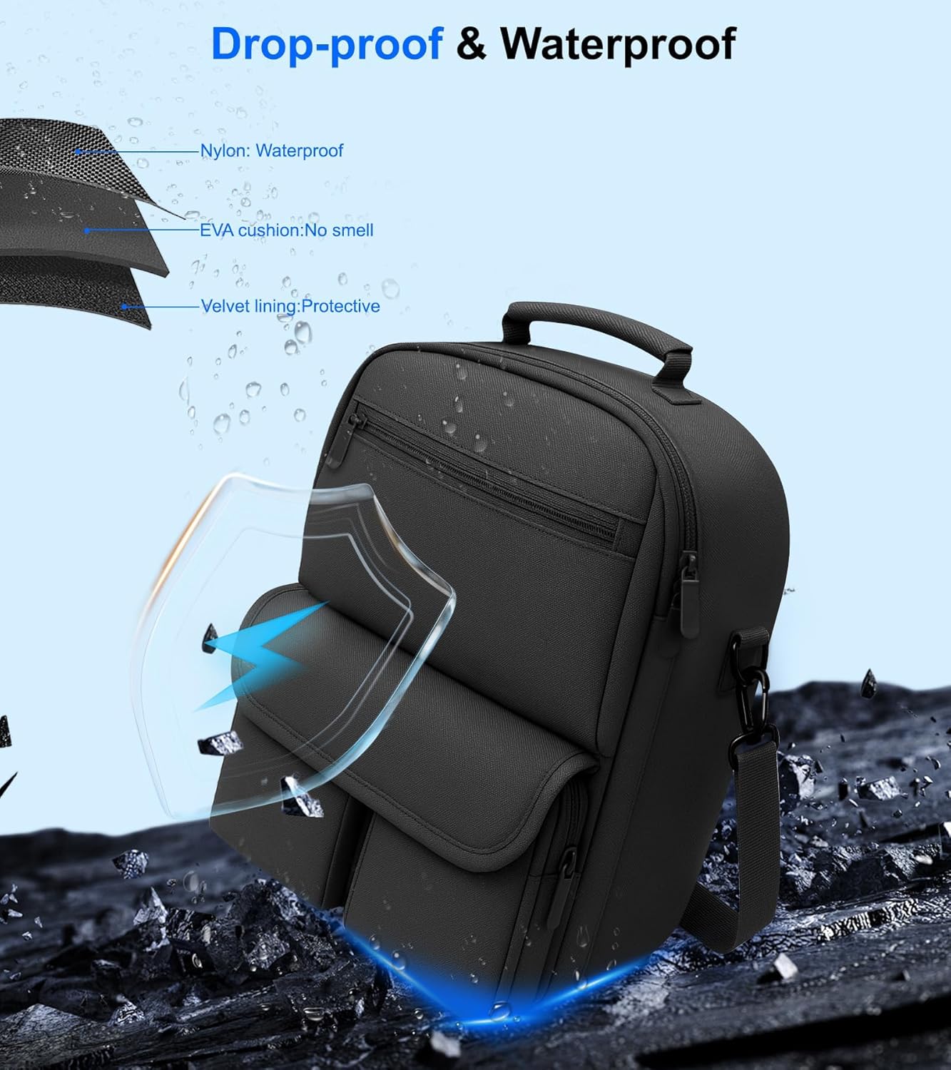Silicone Cover Set Compatible with Meta/Oculus Quest 3 Accessories, Large Carrying Case for Meta Oculus Quest 3s/3/2, for BOBOVR/Kiwi Battery Head Strap