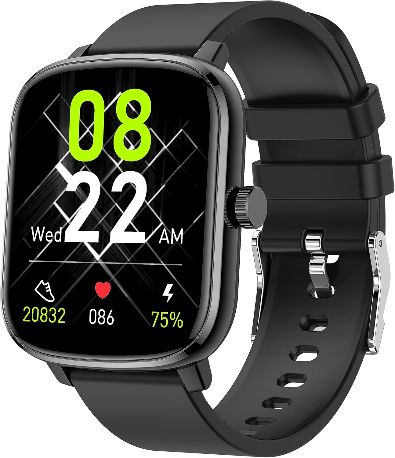 Smart Watch for Women Men, Popglory Smartwatch with Blood Pressure, Blood Oxygen, Sleep Monitor, Fitness Tracker with Heart Rate Tracking/Pedometer/Calories, Full Touch Fitness Watch for Android iOS