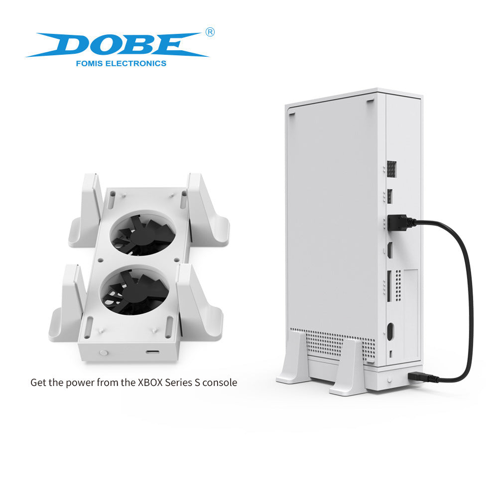 "Xbox Series S Vertical Cooling Stand with Dual Quiet Fans - White LED Cooling Base for Xbox Series S Console | 2.6×7.4×1.9in | 6.8oz | Improves Airflow & Prevents Overheating"