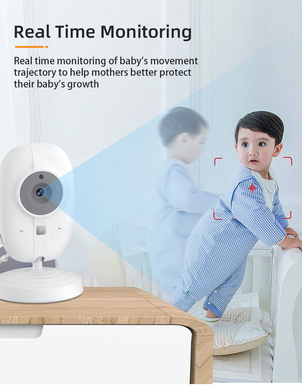 Baby360 3.5-Inch Baby Monitor – Night Vision, Two-Way Audio, Long Range