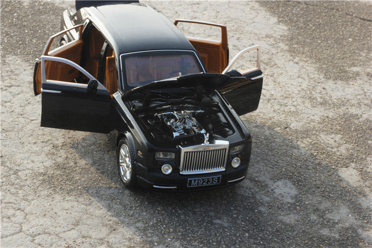 Rolls-Royce Phantom 1:24 Alloy Diecast Model Car | 6-Door Opening | Sound & Light FX | Luxury Collectible & Boys Toy (8.3"L)