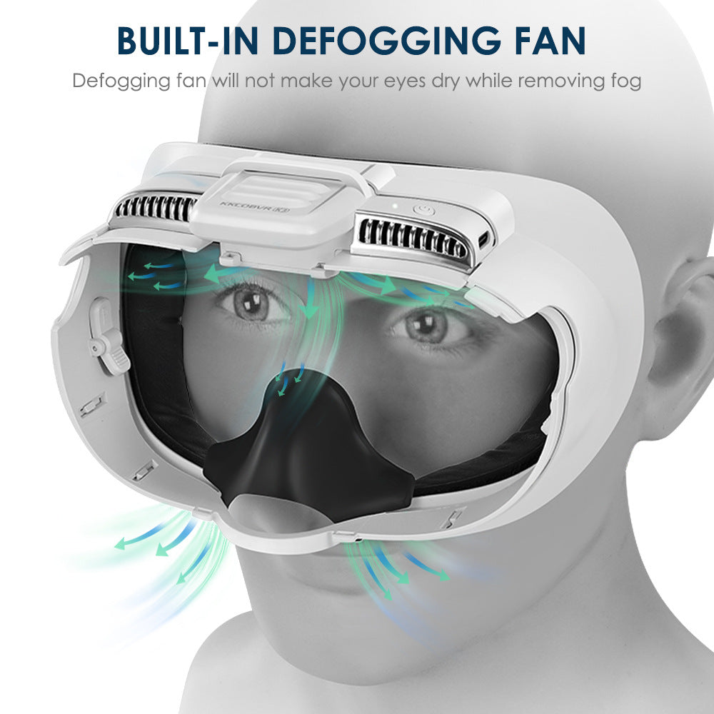 KKCOBVR K3 Cooling Facial Interface for Meta Quest 3 | Ventilated VR Face Cover with Dual Fans | Breathable Padding | Anti-Fog & Sweat Proof | Enhanced Comfort Headset Accessory