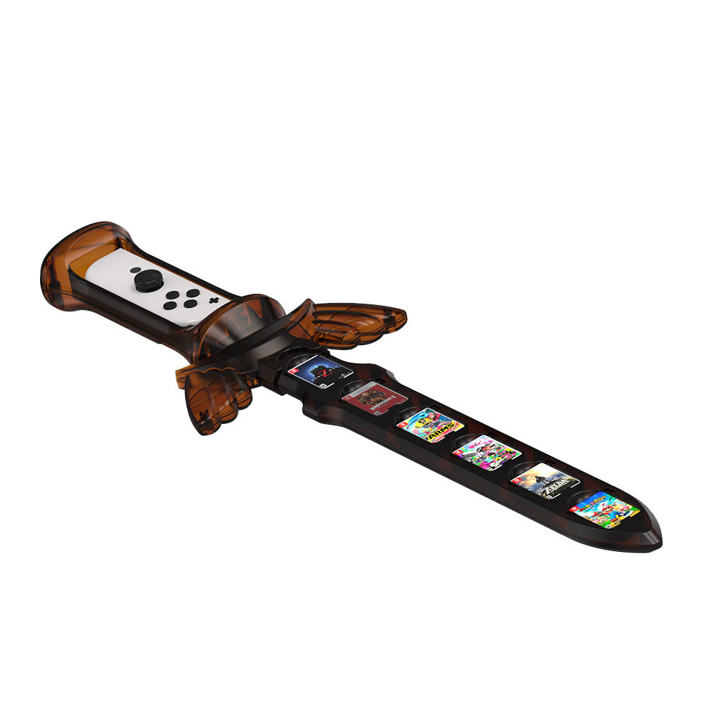 "Nintendo Switch OLED Zelda Skyward Sword HD Right Joy-Con Controller - Limited Edition Sword Design with Game Card Slot | Official Collectible (Red/Blue/Brown) | 5.5×13×2in | 8.5oz ABS Build"