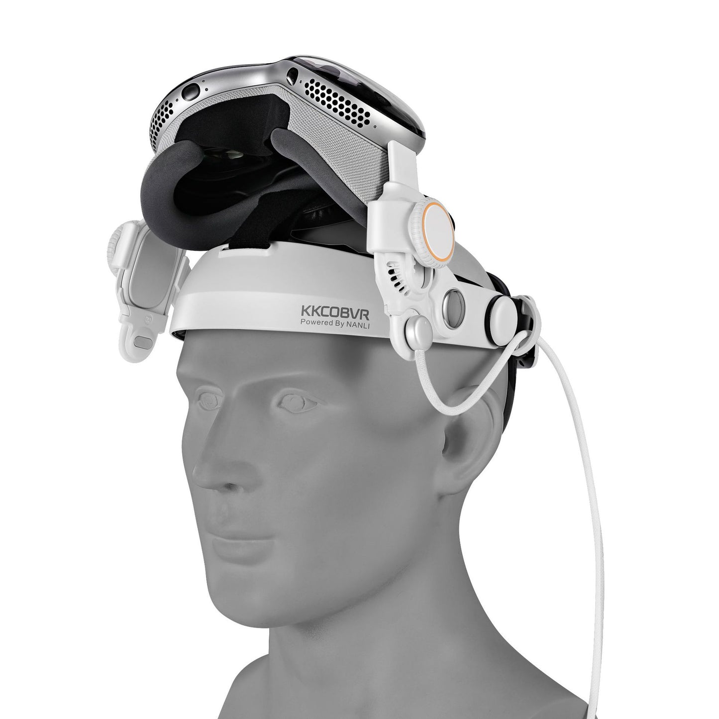 KKCOBVR VP1 Comfort Head Strap for Apple Vision Pro | Ultra-Soft Face Padding | Adjustable Top Strap | Pressure Relief VR Headband | Replacement for Official Strap