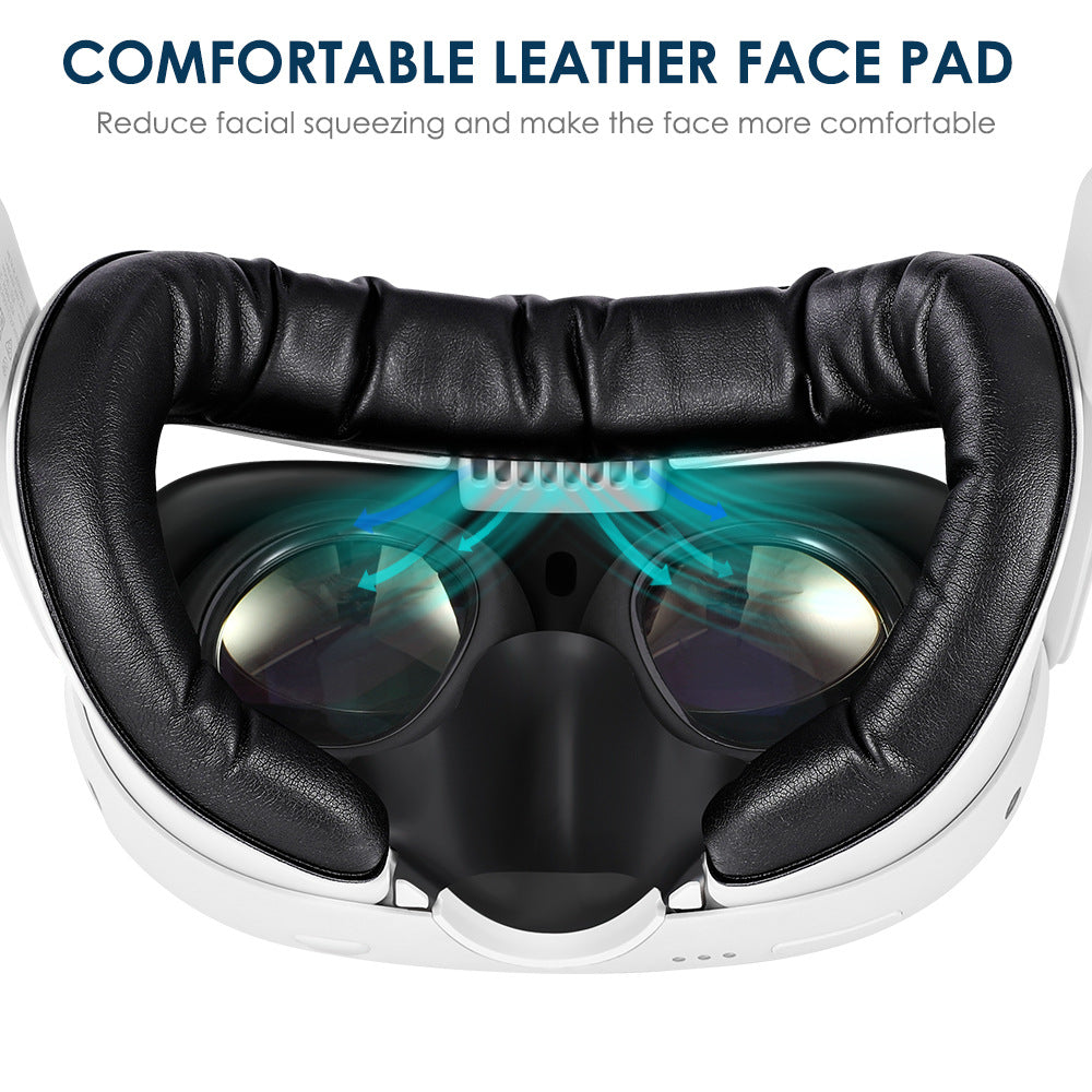 KKCOBVR K3 Cooling Facial Interface for Meta Quest 3 | Ventilated VR Face Cover with Dual Fans | Breathable Padding | Anti-Fog & Sweat Proof | Enhanced Comfort Headset Accessory