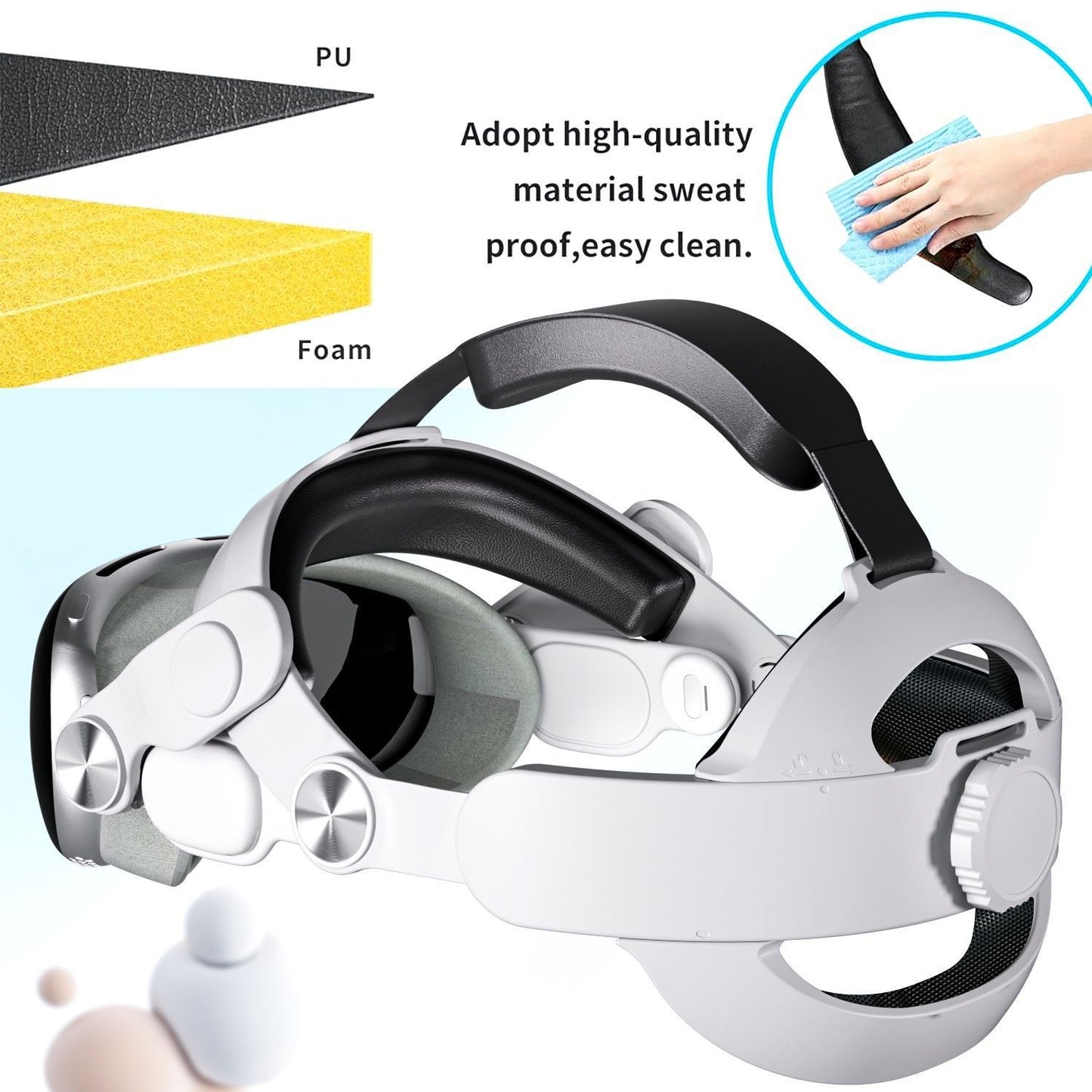 Apple Vision Pro Replacement Head Strap | Gravity Balance Pressure Relief Headband | Adjustable Comfort Padding | Premium VR Accessory for Extended Wear