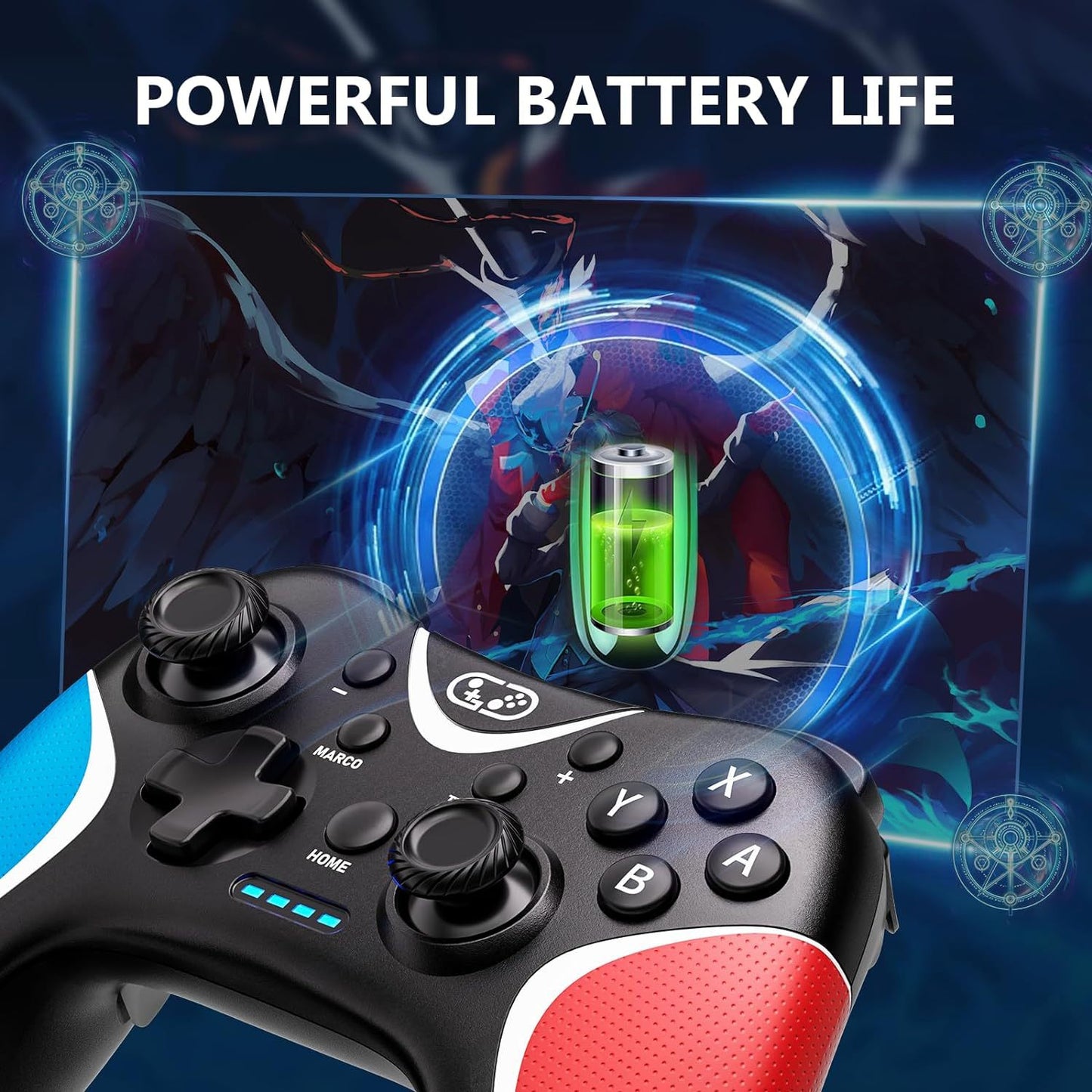 Switch Pro Wireless Controller with Programmable Back Buttons | Bluetooth Gamepad for Nintendo Switch/PC | Turbo/Motion Controls | HD Vibration | 5.7" x 4.7" x 2.4" (14.5x12x6cm)