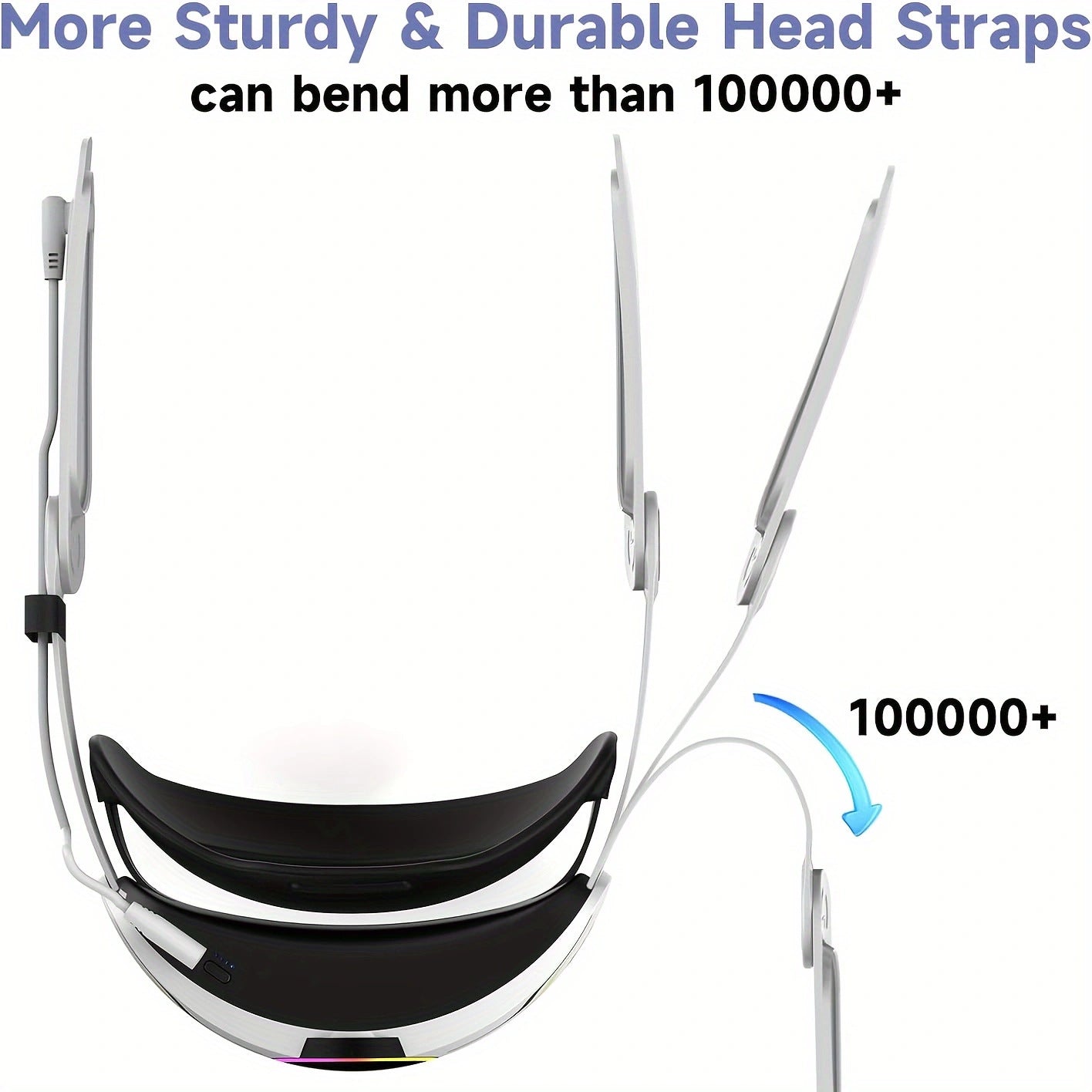 Oculus Quest 3 Elite Head Strap with 10000mAh Battery Pack - Enhanced Comfort & Extended Playtime for Meta Quest 3/3S, Fast Charging, Adjustable Support