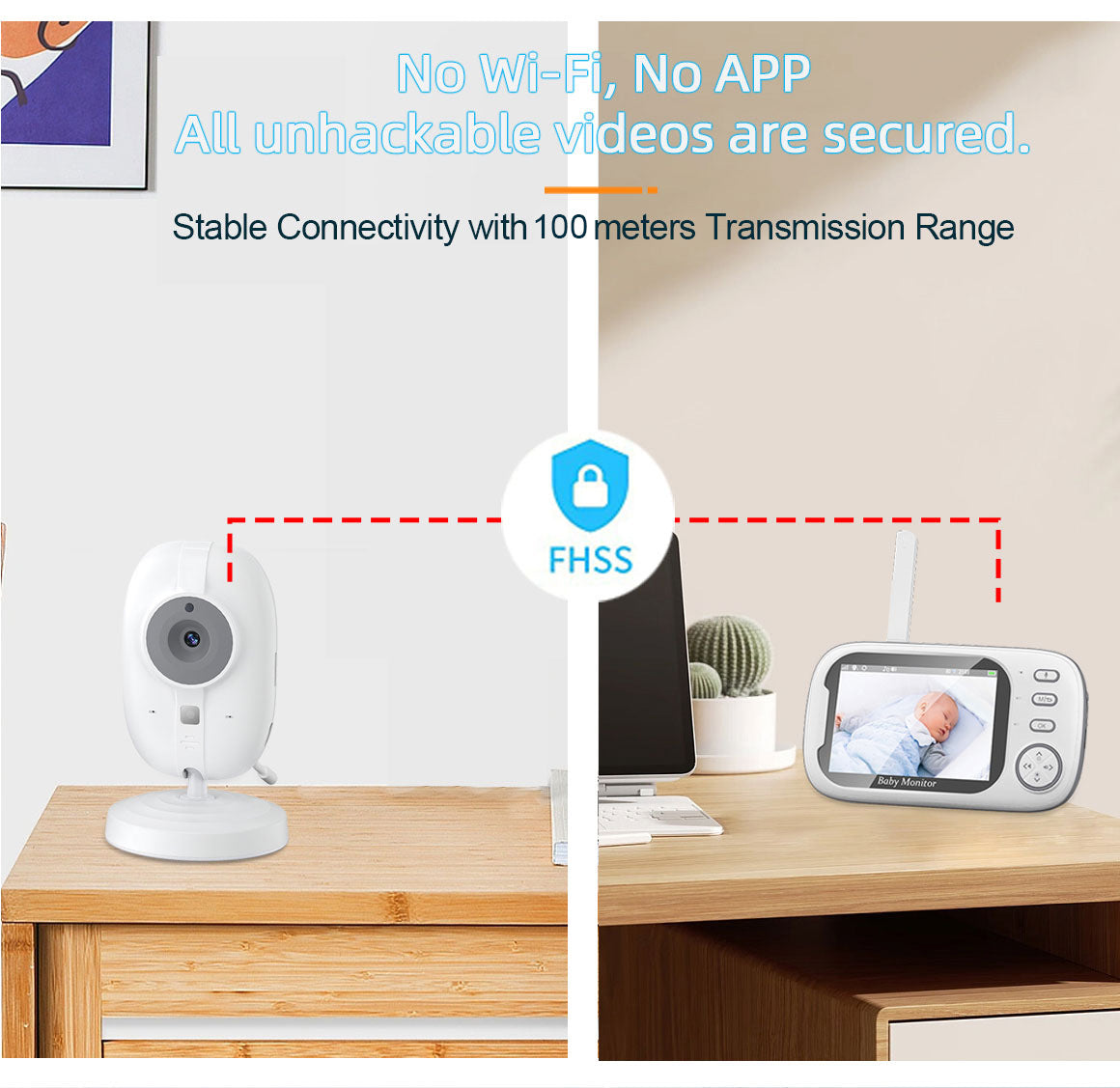 Baby360 3.5-Inch Baby Monitor – Night Vision, Two-Way Audio, Long Range