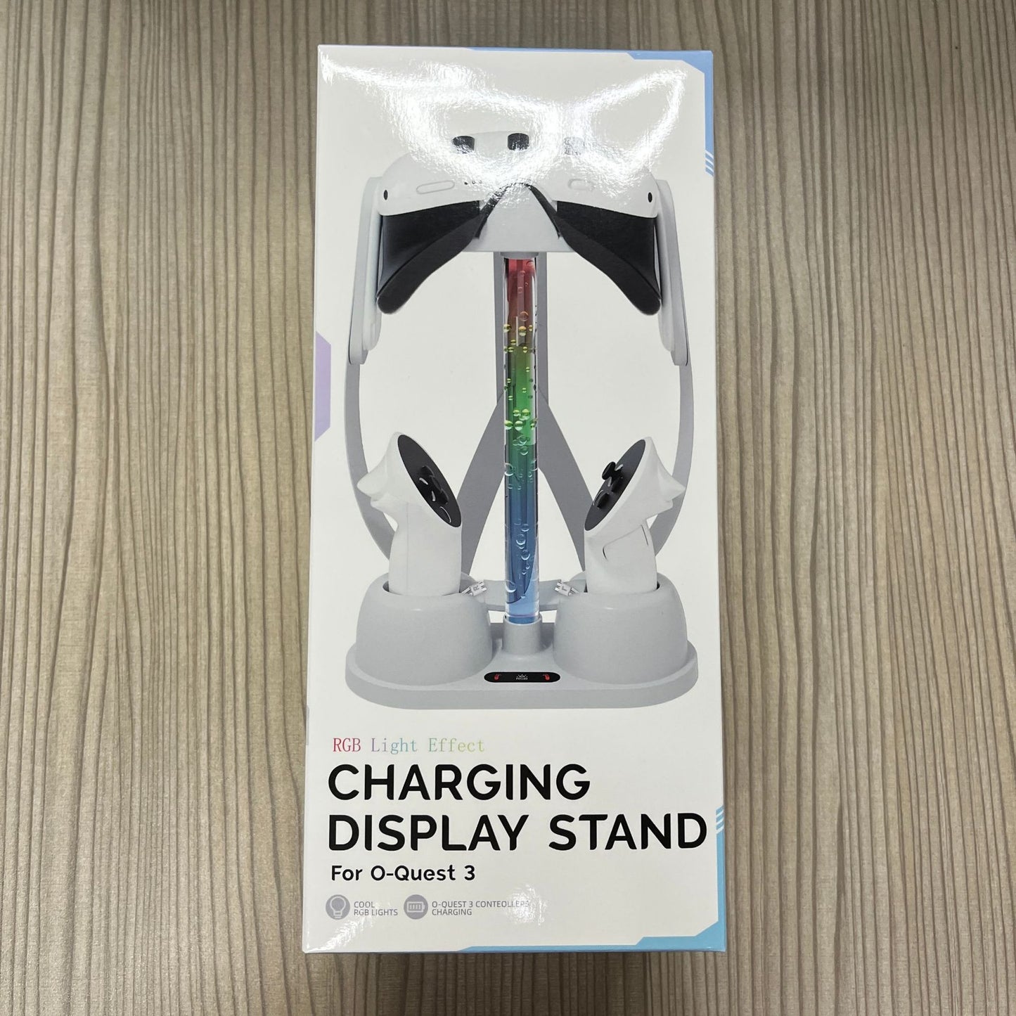 Oculus Quest 3 Controller Charging Dock with RGB Lights – Headset Stand & Charging Station for Meta Quest 3