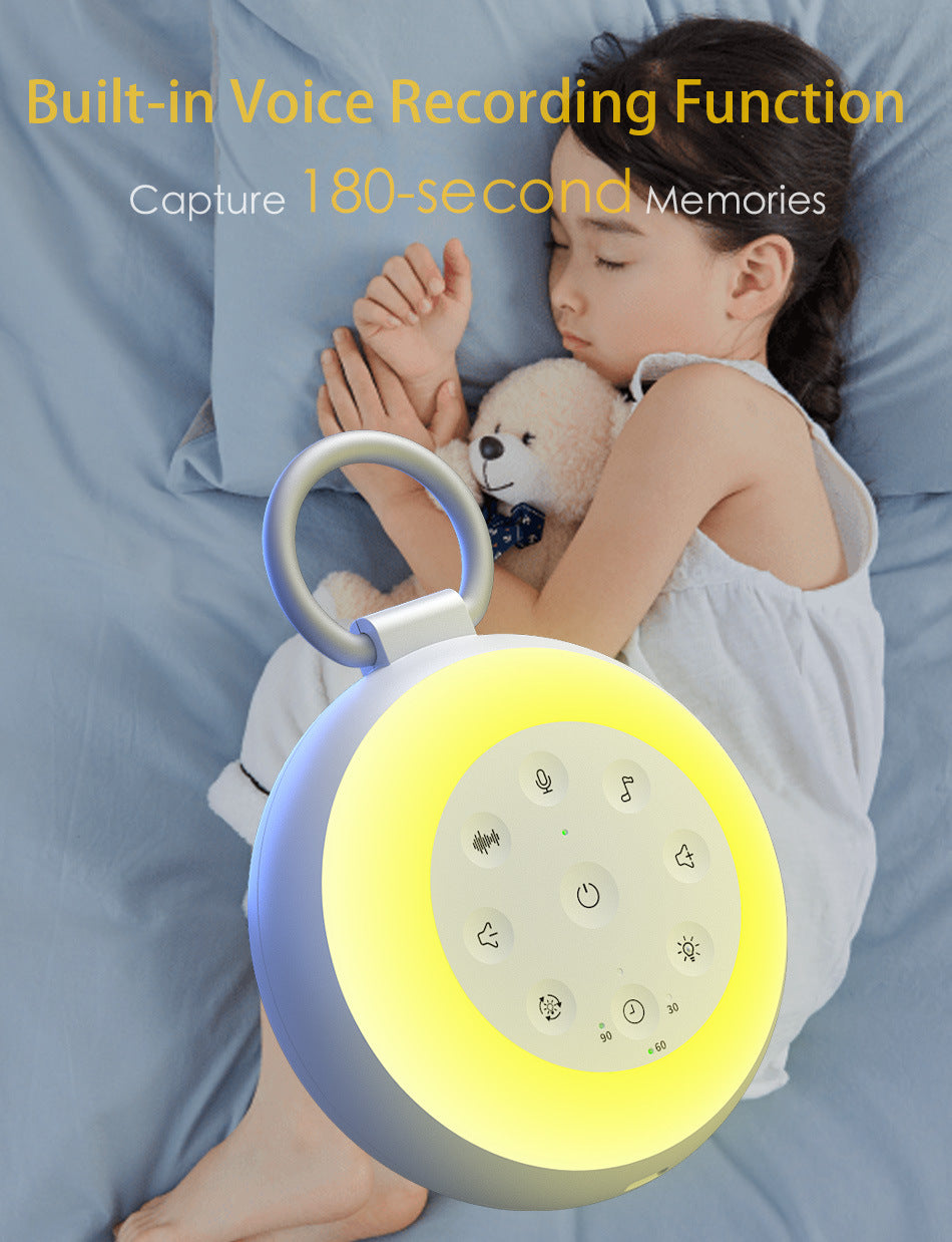 White Noise Sleep Machine with Warm Light Night Lamp