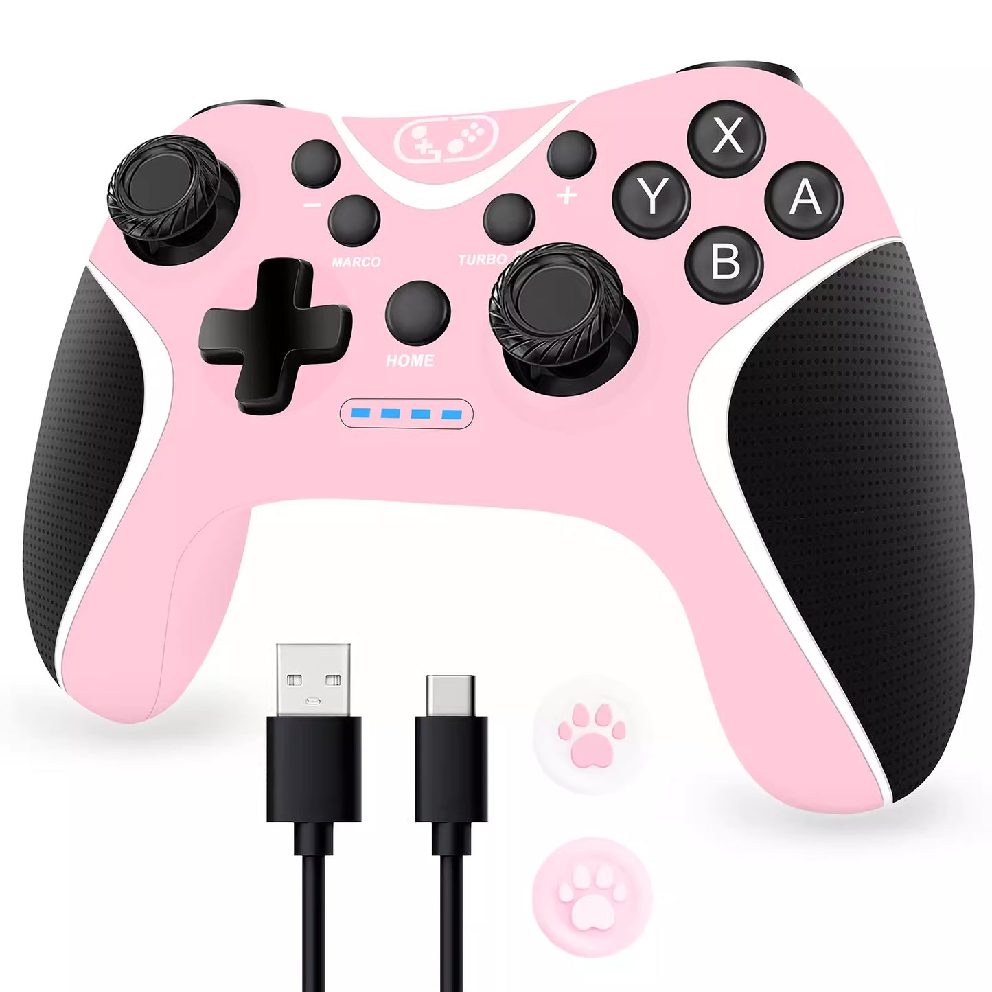 Switch Pro Wireless Controller with Programmable Back Buttons | Bluetooth Gamepad for Nintendo Switch/PC | Turbo/Motion Controls | HD Vibration | 5.7" x 4.7" x 2.4" (14.5x12x6cm)