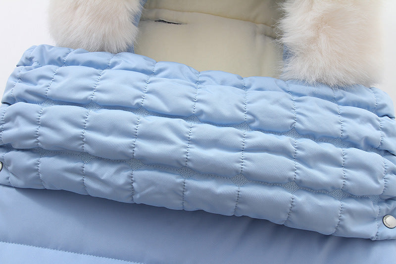 Baby sleeping bag; baby stroller; autumn and winter anti-kick blanket; safe care for newborn sleep; thickened warmth and cold prevention