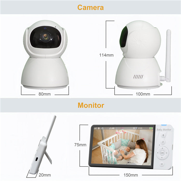 Baby360 5-Inch 1080P HD Baby Monitor with Two-Way Audio, Night Vision & Smart Alerts