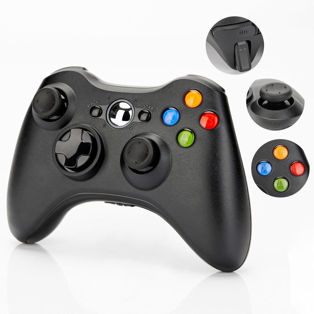 Xbox 360 Wireless Controller | Dual Vibration Motors | Compatible with Xbox 360 Console & PC Windows | Ergonomic Gamepad with Precision Controls (Black)