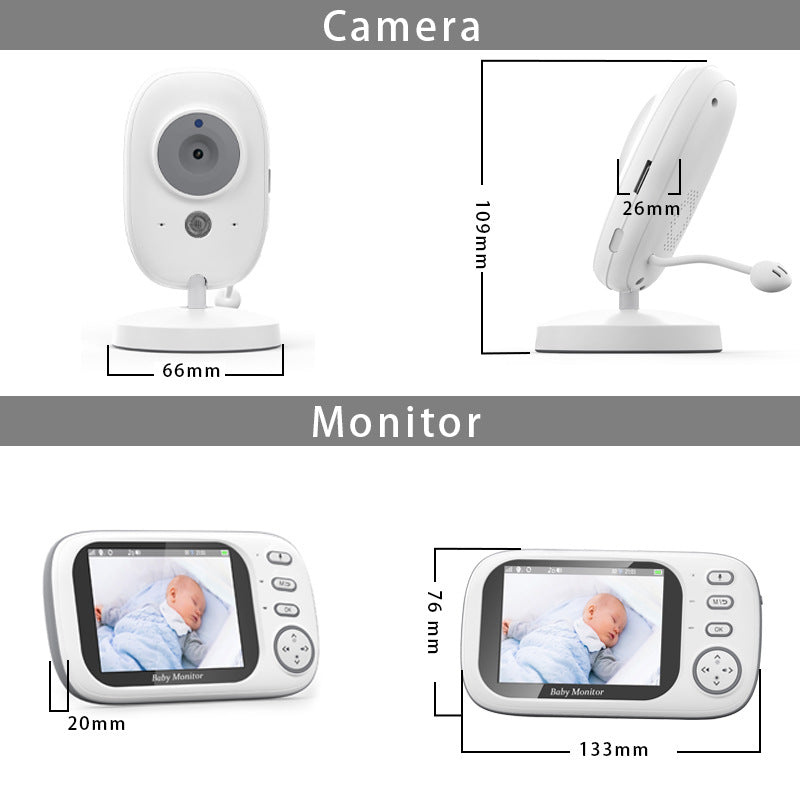 Baby360 3.5-Inch Baby Monitor – Night Vision, Two-Way Audio, Long Range