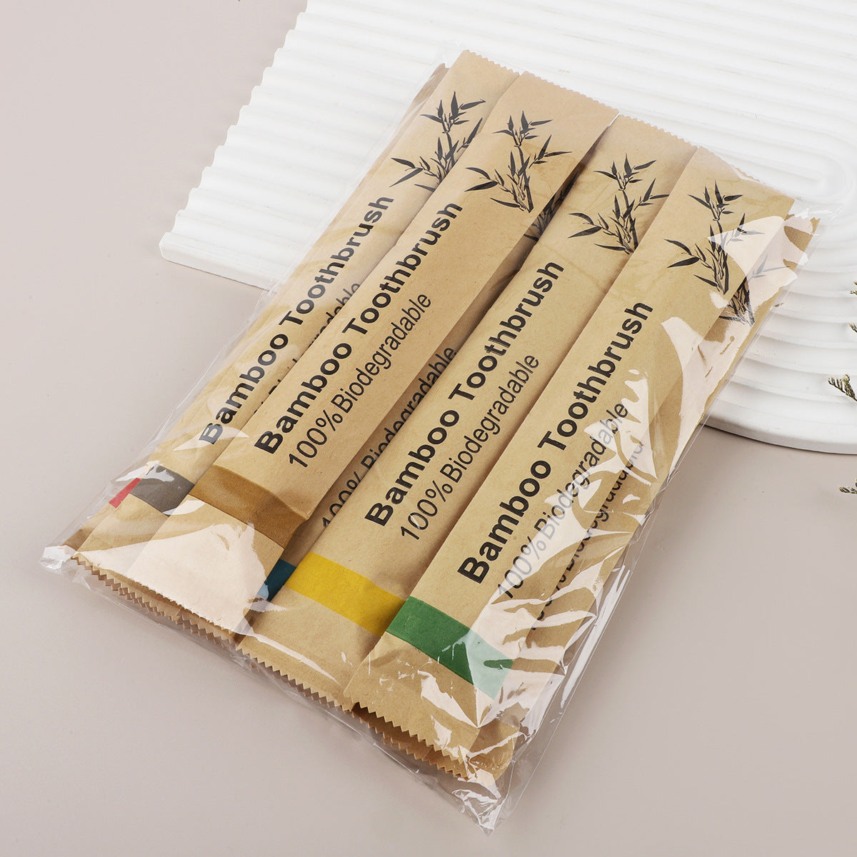 50/100 Soft Nylon Bamboo Toothbrushes - Full Size Heads, For Business Travelling, For Men, Women & Adults