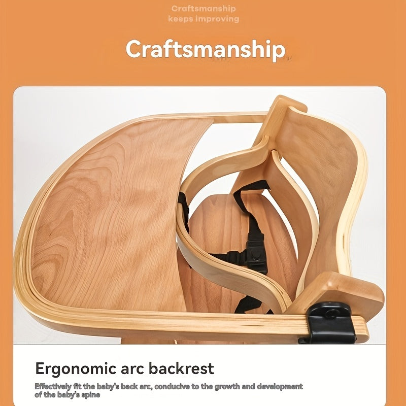 Baby360 GRO 3-in-1 Wooden Highchair – Adjustable Baby to Big Kid Chair (6 Months to 10 Years)