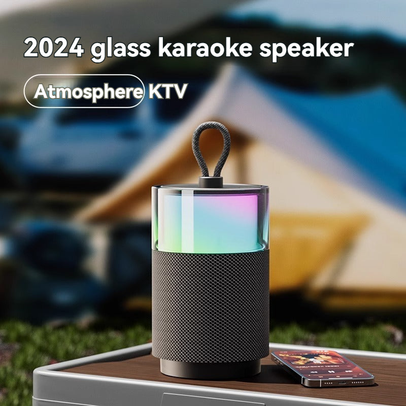 Wireless Bluetooth Speaker with Subwoofer, LED Lights, Mic & Karaoke – Long Battery Life, High-Quality Sound