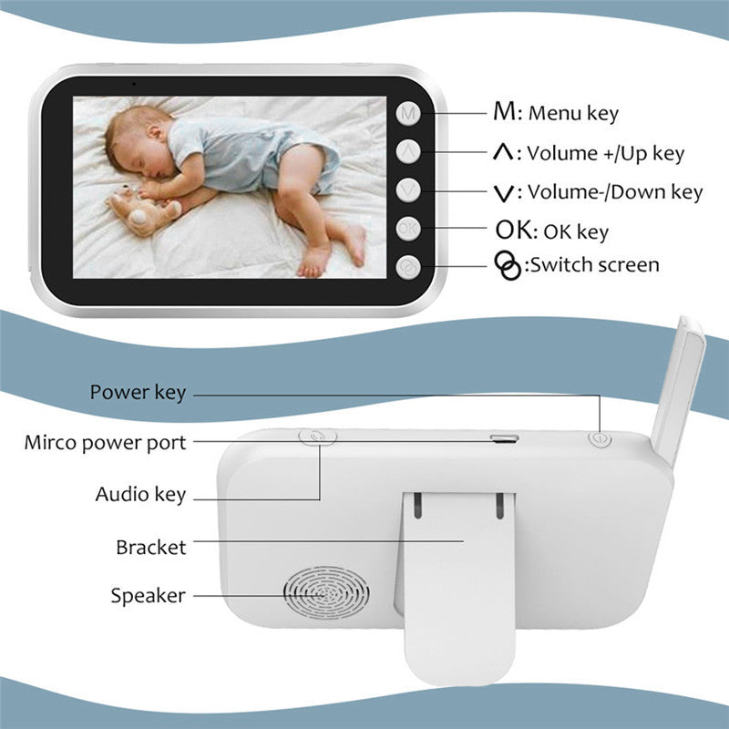 Baby360 Baby Monitor with 4.3-Inch Display, Night Vision & Temperature Alerts