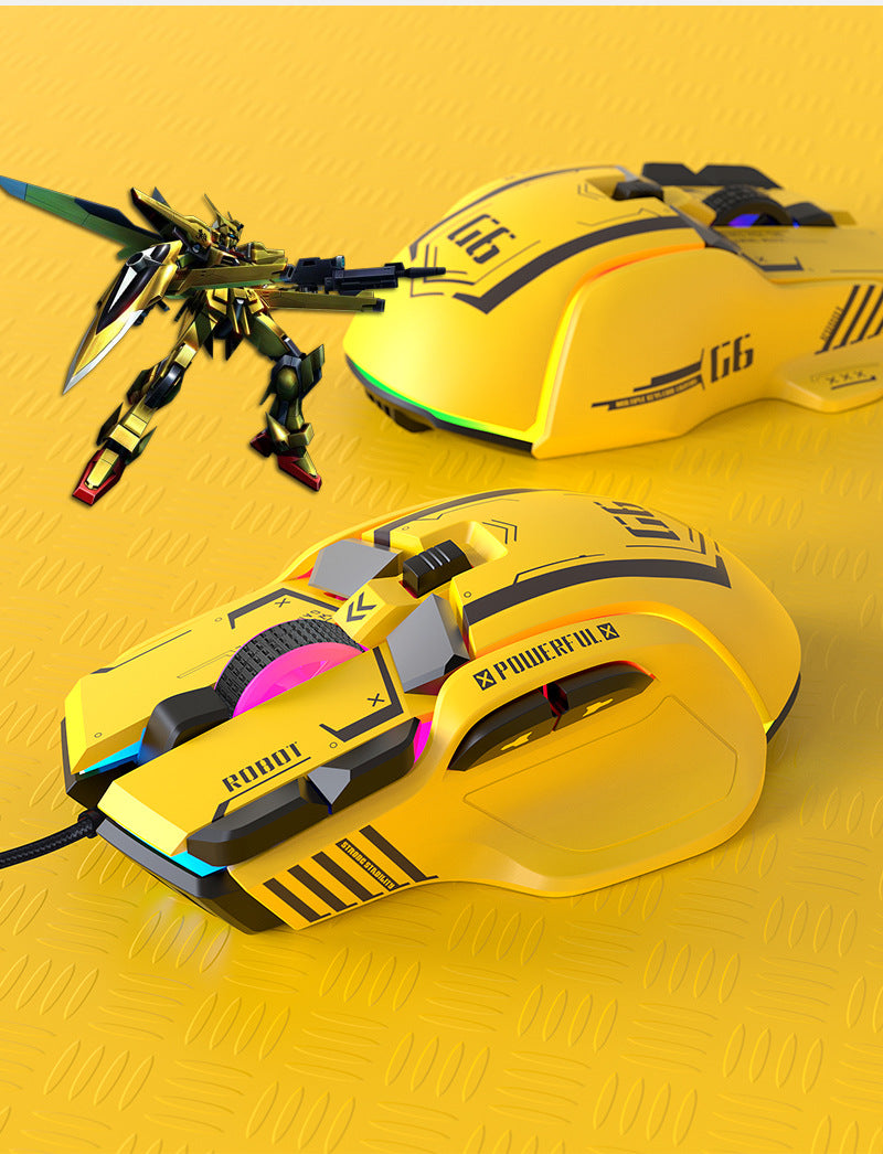 Wired luminous computer notebook electronic gaming mouse