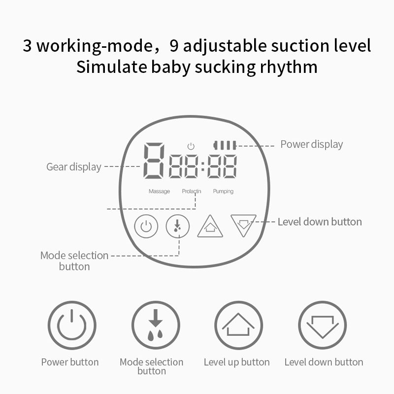 Bilateral electric Breast pump automatic suction silent painless milk collector