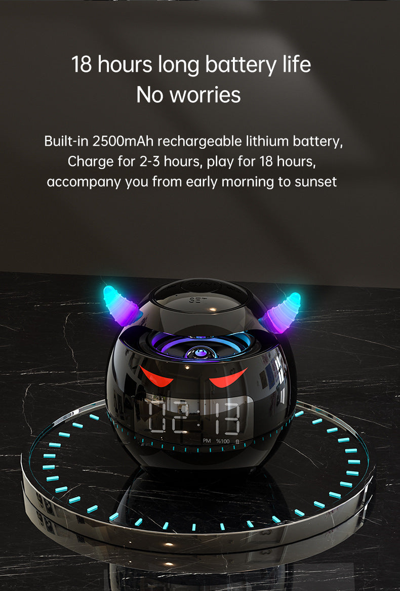 devil Bluetooth speaker clock alarm clock sound hifi speaker