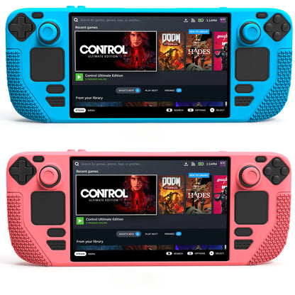 Steam Deck OLED Silicone Case with Button Caps | Protective Cover for Steam Deck & OLED Model | Shockproof & Anti-Slip Grip | 11.8" x 4.7" x 1.6" (300x120x40mm)