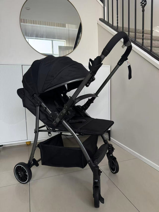 Baby360 FLOW Lightweight Baby Stroller – Foldable, Reversible Seat, Sun Canopy (Newborn to Toddler)