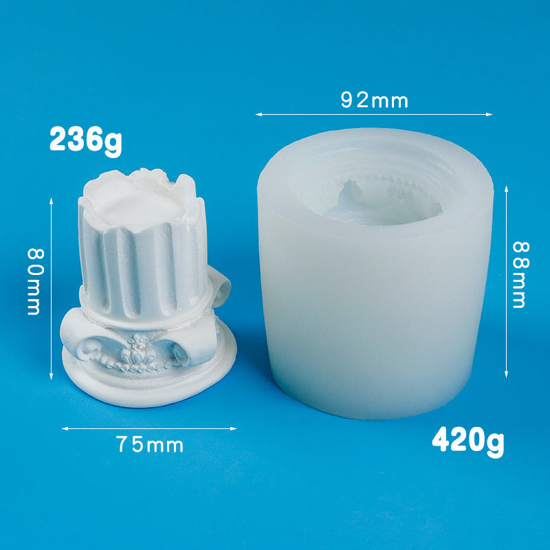 Roman Column Silicone Mold Candle and Plaster Crafting