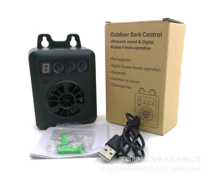 Self-Identifying Ultrasonic Bark Deterrent - Outdoor Dog Repeller