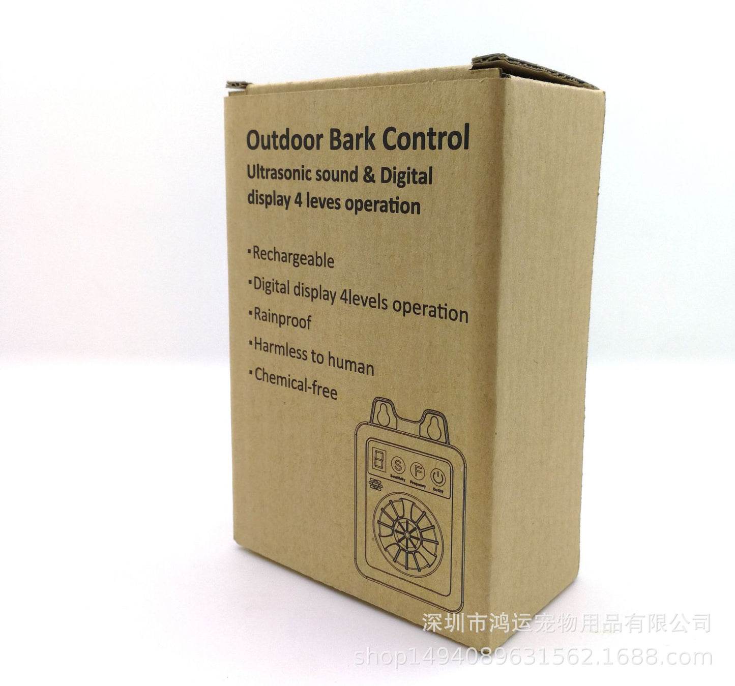 Self-Identifying Ultrasonic Bark Deterrent - Outdoor Dog Repeller
